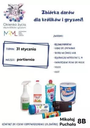 Zbiórka darów dla królików i gryzoni!
