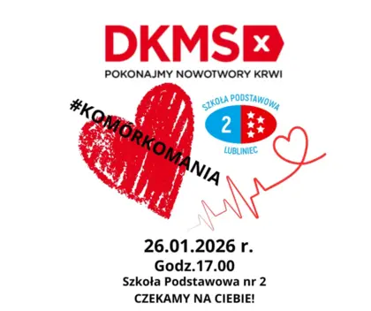 Informacja o wydarzeniu – Akcja rejestracji potencjalnych Dawców Szpiku DKMS