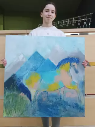 Licytacja obrazu naszej uczennicy - WOŚP