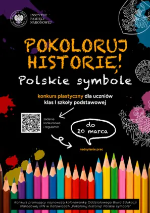 Konkurs plastyczny dla uczniów klas I pt. „Pokoloruj historię! Polskie symbole”