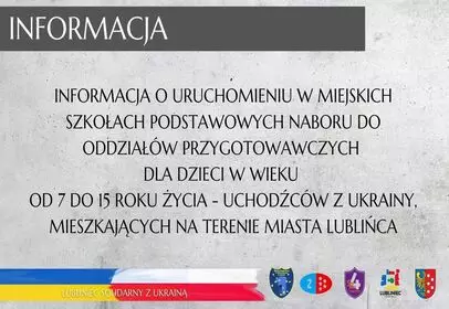 Nabór do oddziałów przygotowawczych dla dzieci z Ukrainy