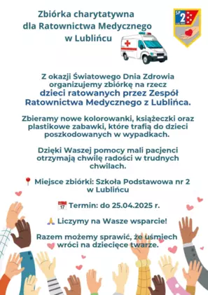 Zboiórka charytatywna dla Ratownictwa Medycznego w Lublińcu