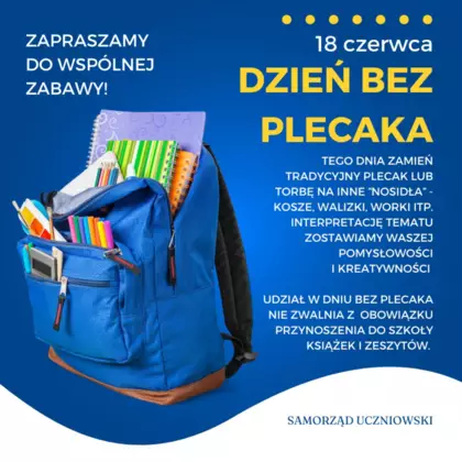 Dzień bez plecaka – zamień tradycyjny plecak na inne „nosidła”
