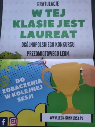 Wielki sukces naszych uczniów w Ogólnopolskim Konkursie Przedmiotowym LEON!
