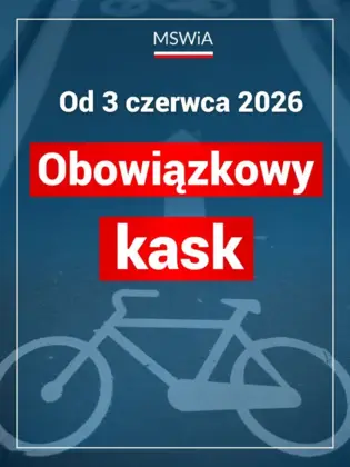 Od 3 czerwca obowiązkowe kaski dla dzieci i młodzieży do 16. roku życia