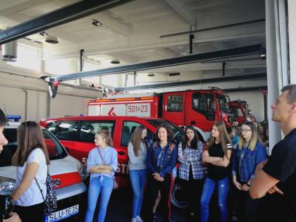 Wizyta w jednostce Państwowej Straży Pożarnej