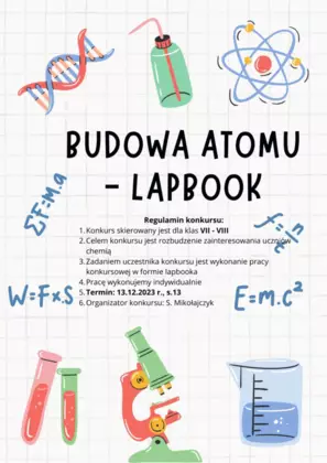 Budowa atomu - lapbook - konkurs