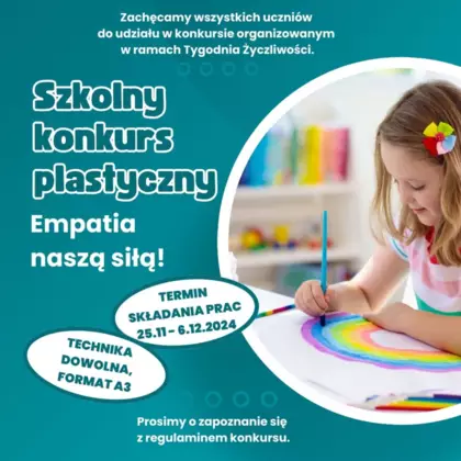 Szkolny konkurs plastyczny - Empatia naszą siłą!