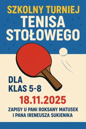 Szkolny turniej tenisa stołowego