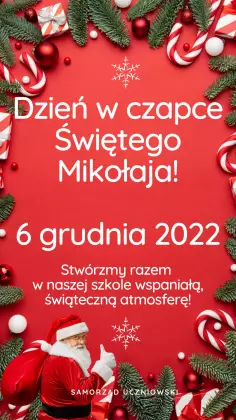 Dzień w czapce Świętego Mikołaja